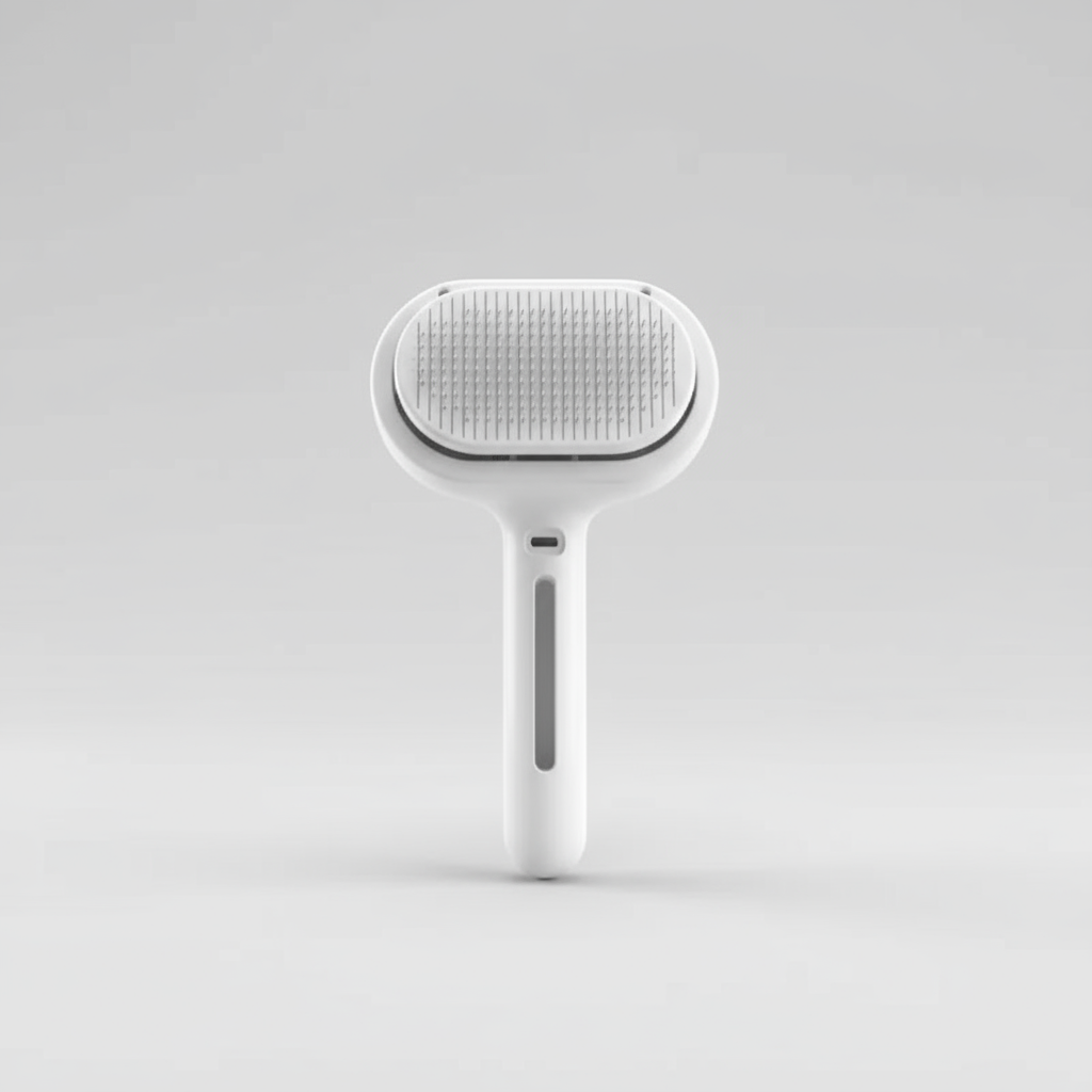 Escova Removedora de Pelos a Vapor Patabella - Pente Autolimpante para Cães e Gatos.