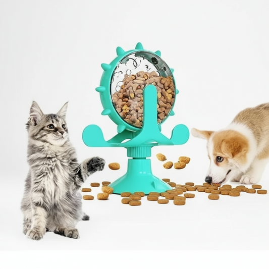 Brinquedo Interativo para Cães e Gatos  Alimentador Inteligente em Formato de Roda.