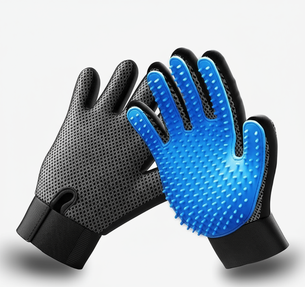 Kit Cuidados Pet Compre 1 Leve 2 Patabella Luva Removedora de Pelos + Escova de Banho com Dispenser.