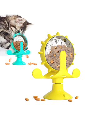 Brinquedo Interativo para Cães e Gatos  Alimentador Inteligente em Formato de Roda.