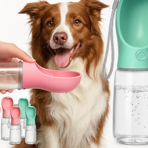 HOMING Garrafa Água Bebedouro para Cães e Gatos - 350ml Portátil para Passeios e Viagens.