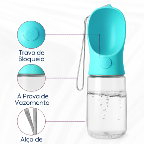 HOMING Garrafa Água Bebedouro para Cães e Gatos - 350ml Portátil para Passeios e Viagens.